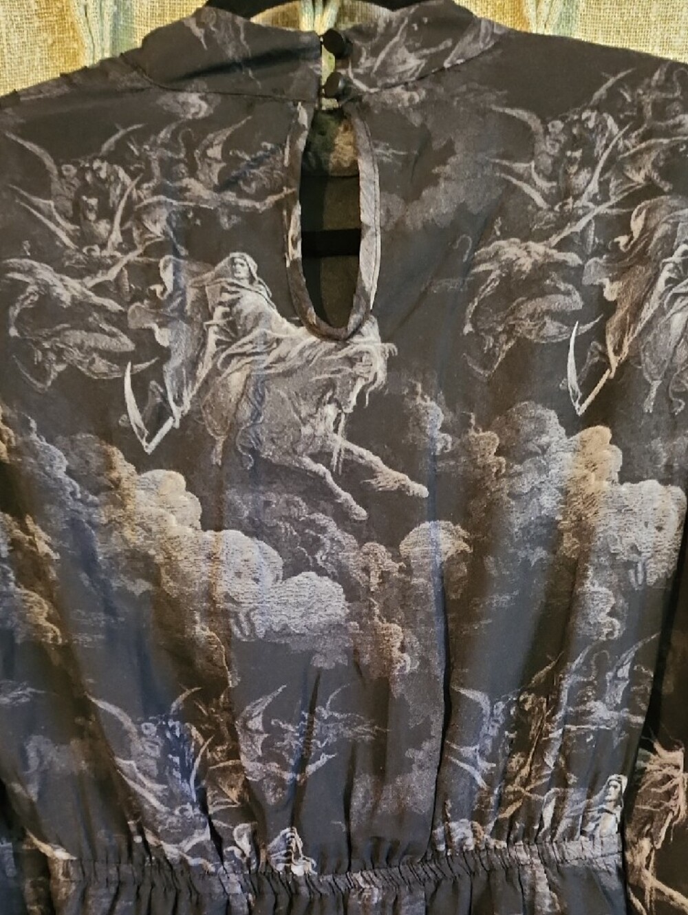 Disturbia Revelation High Neck Midaxi Chiffon Dress - Picture 3 of 5